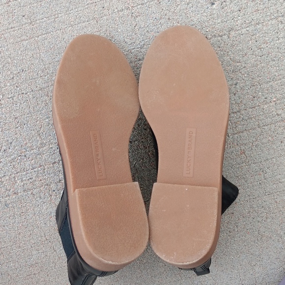 Lucky Brand Ressy Black Leather Chelsea Boots - Picture 6 of 8